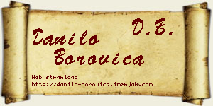 Danilo Borovica vizit kartica